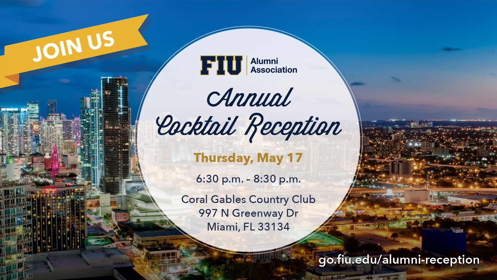 Annual Cocktail Reception - Thursday, May 17 - 6:30pm - 8:30pm